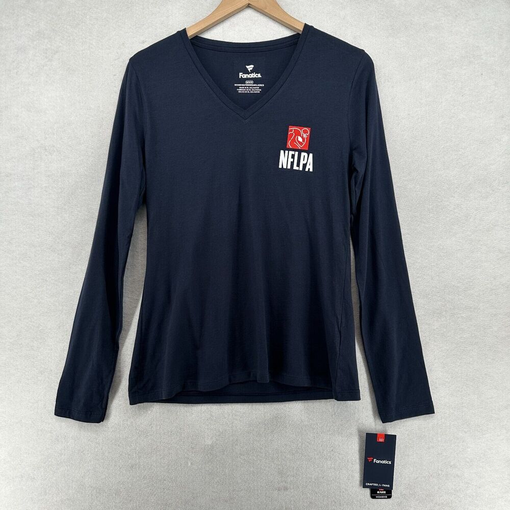 NFLPA Shirt Womens M PLAYERS ASSOCIATION NFL FOOTBALL Long Sleeve Blue NEW